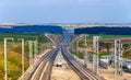 High-speed railway LGV Est phase II under construction near Save Royalty Free Stock Photo