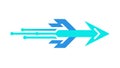 High-Speed Tech Arrow Icon for Rapid Data and Network Flow, vector design Generative AI Royalty Free Stock Photo
