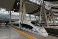 High speed train in Beijing railway station in China Royalty Free Stock Photo