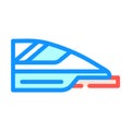high speed train color icon vector illustration