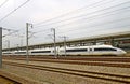 High speed train crh at chaoshan railway station, china Royalty Free Stock Photo