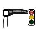 High speed train emblem, badge, label, silhouette. Railroad, traffic light Royalty Free Stock Photo