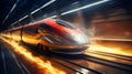 High speed train, fast transportation, rail, link