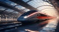 High speed train, fast transportation, rail, link