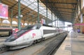 High speed train Gare du Nord train station Paris France