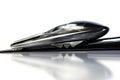 high speed train isolated on white background. AI generated Royalty Free Stock Photo