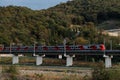 High-speed train Lastochka on the mountain railroad