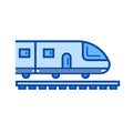 High speed train line icon. Royalty Free Stock Photo