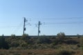 High speed train line in Spain. Roads of Europe. Royalty Free Stock Photo