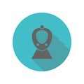 High speed train long shadow icon. Simple glyph, flat vector of transport icons for ui and ux, website or mobile application
