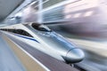 High speed train with motion blur