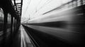 A high-speed train in motion, captured with a dynamic blur effect Royalty Free Stock Photo