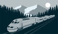 High speed train motion vector illustration Royalty Free Stock Photo