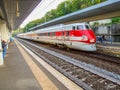 FS Class ETR 450 Pendolino at Roma San Pietro train station in Italy Royalty Free Stock Photo