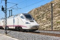 High speed train. Railway. Renewable energy transport technology Royalty Free Stock Photo