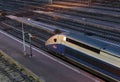 High-speed train TGV In Nice at night, France Royalty Free Stock Photo