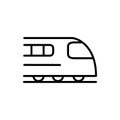 High speed train transport linear design Royalty Free Stock Photo
