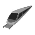 High speed train for transporting people over long distances. railway transport.Transport single icon in monochrome