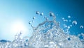 High-Speed Water Droplets Freeze in Motion, Creating Abstract Forms and Stunning Lightplay Effects Royalty Free Stock Photo