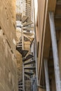 Metallic spiral staircase. Royalty Free Stock Photo