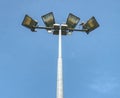 High sport stadium LED light or lamp post Royalty Free Stock Photo