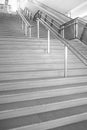 High stairs in black and white background. Architec background.