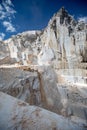 High stone mountain and marble quarries in the Apennines in Tuscany