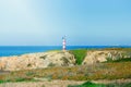 High stone rocks and ocean top view. Portugal Royalty Free Stock Photo