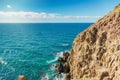 High stone rocks and ocean top view. Portugal Royalty Free Stock Photo