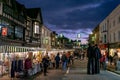 High Street in Stratford upon Avon at Christmas time. Royalty Free Stock Photo