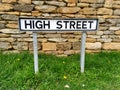 High street road sign