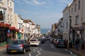The high street in Ryde, Isle of Wight looking down towards the beach