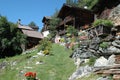 High Street in Swiss Village in Val d'Anniviers