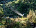 Swing bridge over the Travers River, Nelson Lakes National Park, Aotearoa / New Zealand