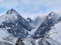 High Tatras - Lomnicky peak with the observatory on the top on the left side