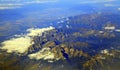 High Tatras mountains from airplane, Slovakia