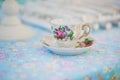 High Tea Floral Tea cup Royalty Free Stock Photo