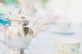 Silver tea pot Royalty Free Stock Photo