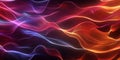 A high-tech abstract background featuring cascading layers of glowing neon streams, softly shifting