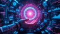 High-Tech Analytics: Exploring Futuristic Data Visualization Royalty Free Stock Photo