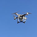 High-Tech Camera Drone Hexacopter In Flight Royalty Free Stock Photo