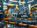 Advanced Car Manufacturing Facility with Precision Robotics