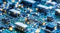 High Tech Circuit Board Electronic Components Data Network Technology Background Digital Innovation
