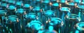Futuristic vortex tunnel of streaming data and video fluxing blue background,Generative ai