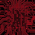 High tech electronic circuit board vector background Royalty Free Stock Photo