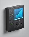High-Tech Control Panel Showing Growth Chart Royalty Free Stock Photo