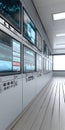 A High-Tech Control Room with Multiple Screens and Advanced Technology for Data Monitoring Royalty Free Stock Photo