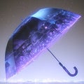 High-Tech Cyberpunk Umbrella: A Futuristic Accessory for Urban Explorers