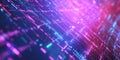 A high-tech 3D abstract background featuring a matrix of glowing data streams, seamlessly flowing in Royalty Free Stock Photo