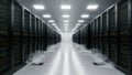 High-tech data center with advanced cooling system Royalty Free Stock Photo